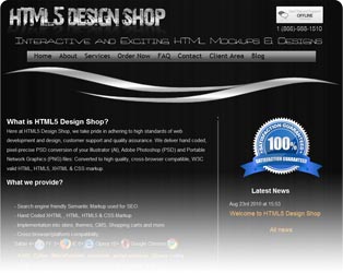 HTML5 Design Shop
