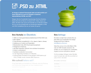 .PSD zu .HTML