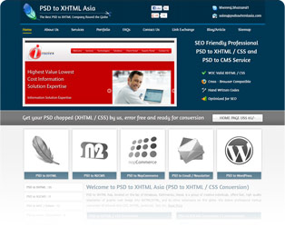 PSD to xHTML Asia
