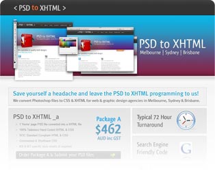 PSD to xHTML.com.au