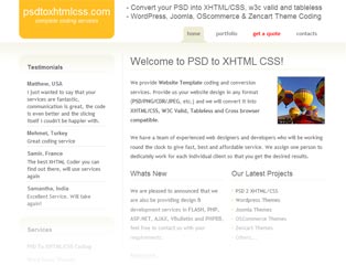PSD to xHTML CSS