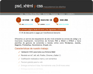 PSD, xHTML y CSS